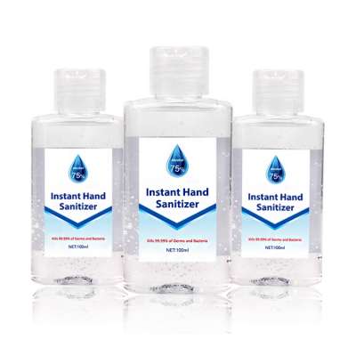 100ml Best Quality Custom Logo Waterless Hospital Grade Gel Bulk 75% Alcohol Antibacterial Antiseptic Hand Sanitizer