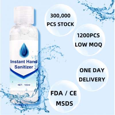 China Manufacturers Custom Logo Private Label Low Moq portable oem 100ml Hand Sanitizer Gel