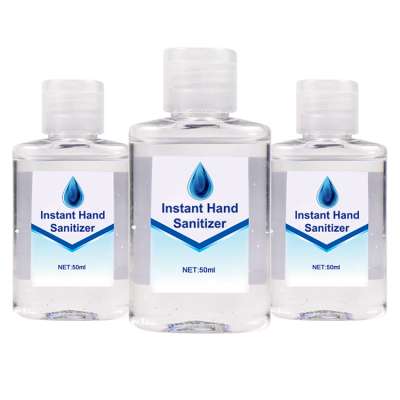 50ml Factory Custom Hotel Organic Mini Portable  Waterless Hand Clean Grade Hand Sanitizer Gel